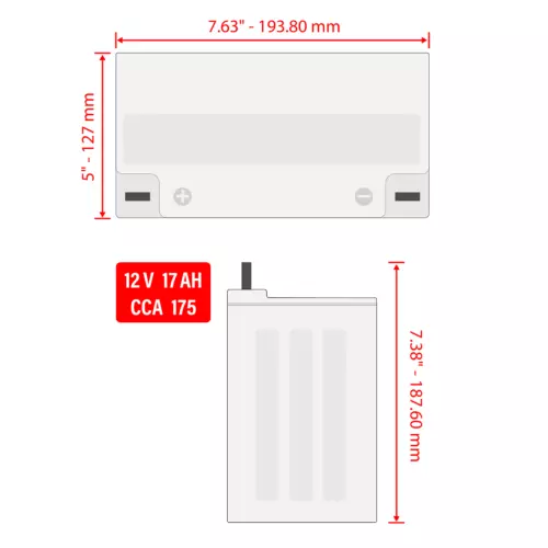 AGM Batterie für John Deere E100 E110 E120 E130 E140 E150 E160 E170 E180 - Bild 3 von 8