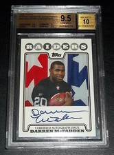 BGS 9.5 10 Autograph Blue Rc Darren McFadden Auto 2008 Topps Rookie Signed RPADM