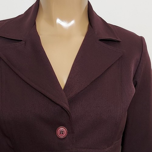 Wrapper 2 Piece Button Career Blazer & Skirt Set - Picture 13 of 16