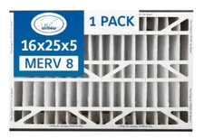 Trion Air Bear 255649-105 - Pleated Furnace Air Filter 16"x25"x5" MERV 8