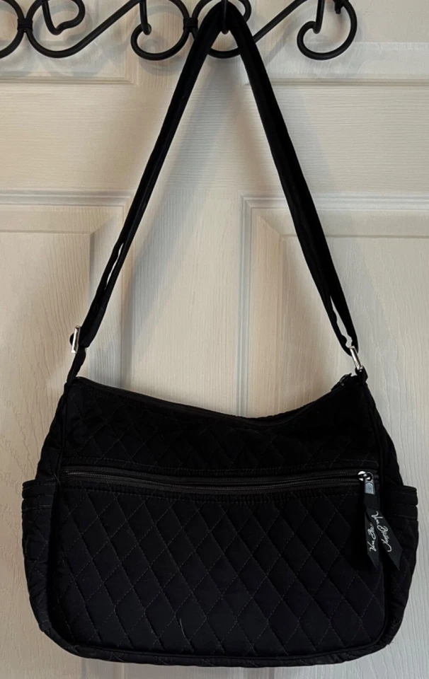 Cartera Vera Bradley negra de microfibra y charol. Foto 3 de 4