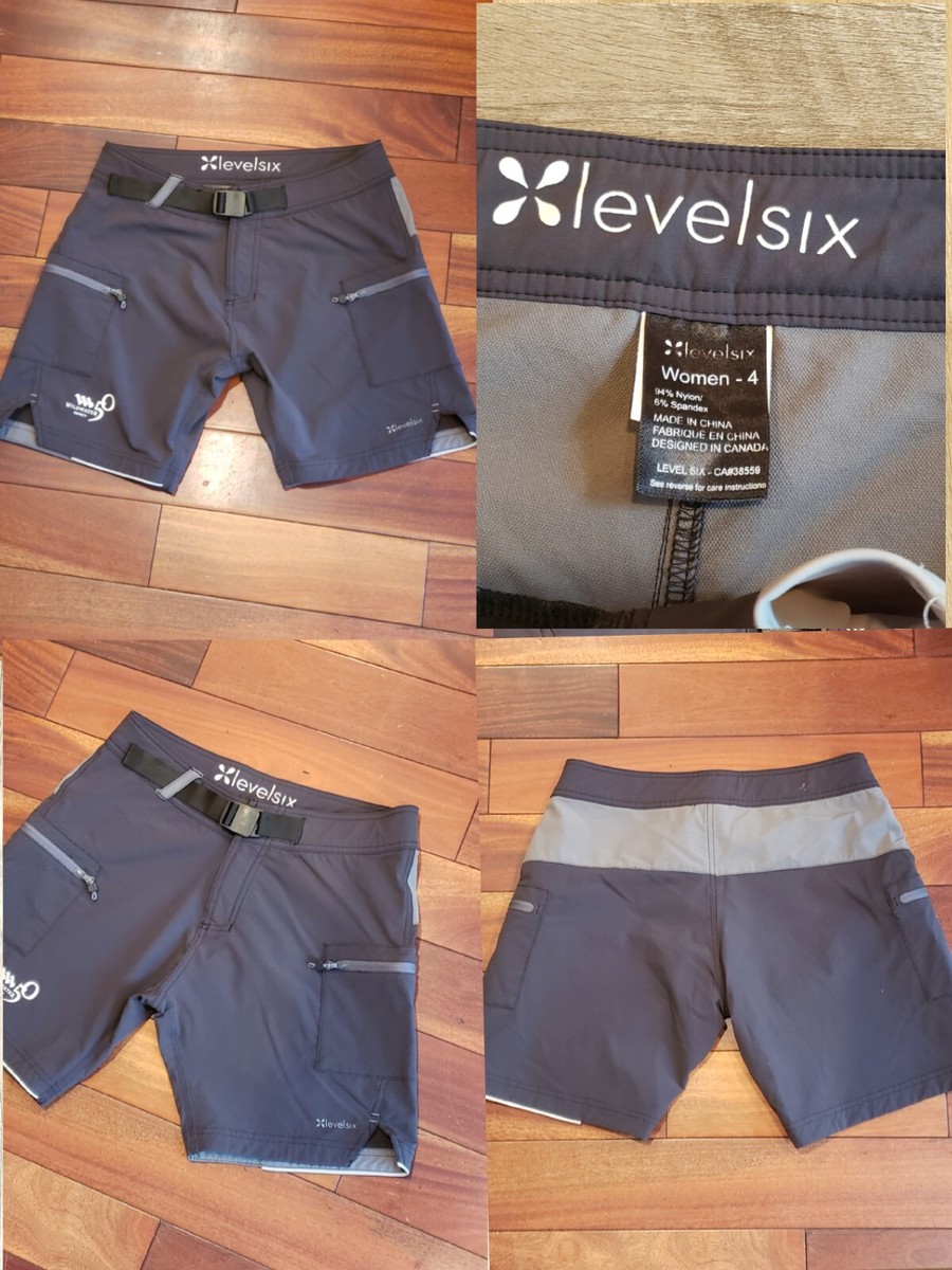 Level Six  Pro Goddess 2.0 Women’s  4  Black Level Six Womens Pro Goddess Neoprene Lined Shorts Size 4 Water