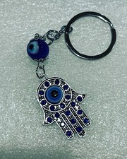Evil Eye Keychain Hamsa Fatima Hand Protection Charm Key Chain Good Luck Amulet