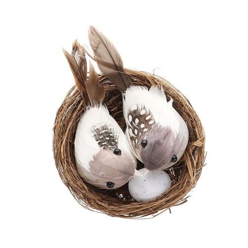 House Decoration Realistic Feathered Artificial Craft Birds Birds Egg Bird Nest - Picture 8 of 12