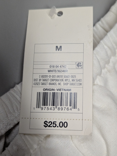 Universal Thread Women's White Linen Pants Size Medium - Picture 3 of 4