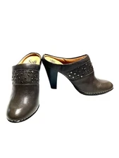 Euro Soft By Sofft  Women Shoes Mules CLOGS Slides Wedge Heels Brown Size 9.5 M