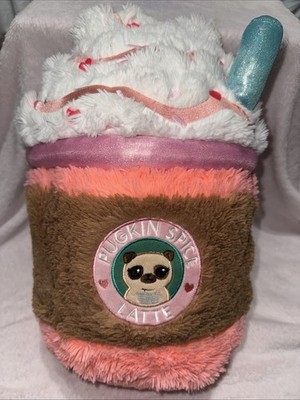 Squishables Justice Plush  PUGKIN  Spice Latte Large Stuffed Toy 18 Inch