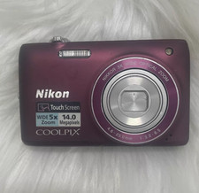 Nikon COOLPIX S4100 Digital Camera 14MP 5X Optical Zoom CCD Sensor Dark Purple