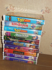 Lot 10 Disney Movies VHS Tapes in Clamshell Cases Toy Story Lion King