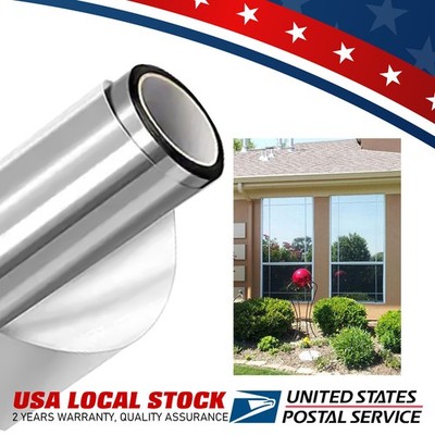 Silver One Way Mirror Window Film Tint Reflective Glass Sticker Anti UV For Home