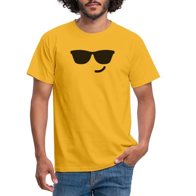 Emoticon Cool Kostüm Karneval Gruppenkostüm Männer T-Shirt
