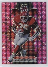 2023 Panini Mosaic Pink Camo Mosaic Prizm Christian Okoye #115 11yh