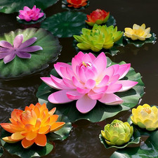 14pcs Lily Pad for Ponds, Artificial Lotus, Realistic Water Floating Foam Lot...