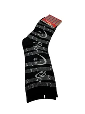 1 pair YELETE womens music knee high crew socks size 9-11