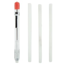 Round Soapstone Holder Marker Stainless Steel Slate Pens Refillable Welding Tool