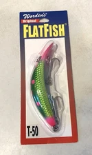 FLATFISH WORDEN’S T-50 DOUBLE TROUBLE CHARTREUSE PINK 5” SALMON KWIKFISH LURE