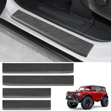 Door Sill Guards Protectors Compatible with 2024 2023 2022 2021 Ford Bronco 4 Do
