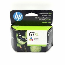 HP 67XL Tri-Color Ink Cartridge New Genuine High Yield Exp 05/2025