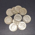 Lot of 10 Junk 90% Silver Roosevelt Dimes