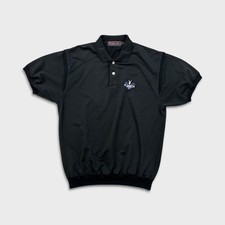 Vintage Playboy Polo Shirt Mens Medium Black Heavyweight Knit Sweatshirt Y2K Tee