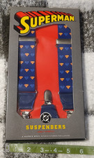 Warner Bros. Store Exclusive Vintage LEE 1996 DC Comics Superman Suspenders Blue