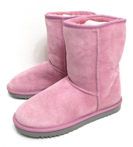 UGG Boots Classic Short 5825 Rosa Größe 8 Leder & Lammfell