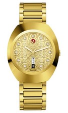 Rado DiaStar Original 38mm Pattern Dial Yellow Gold PVD Men's Watch R12161633