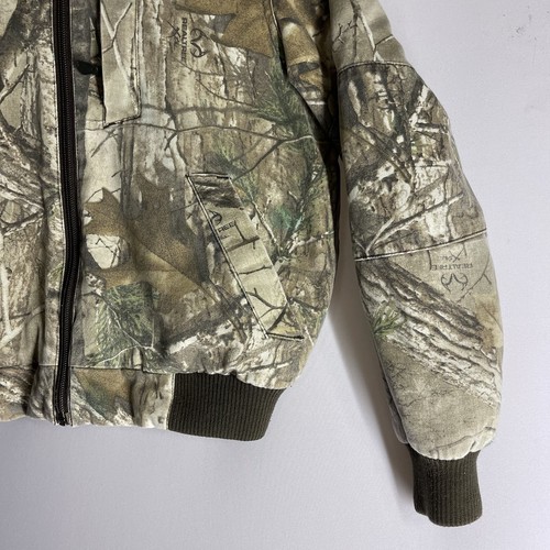Vtg 90's Realtree AP hd Camouflage Insulated Hoodie KIDS MEDIUM (missing Zipper) - Picture 5 of 16