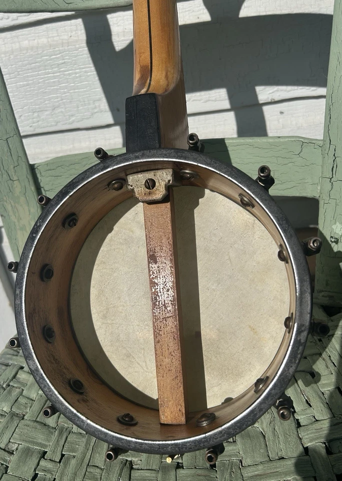 Vintage Large Banjouke w/ Tone Hoop Ready To Play - Image 3 of 4