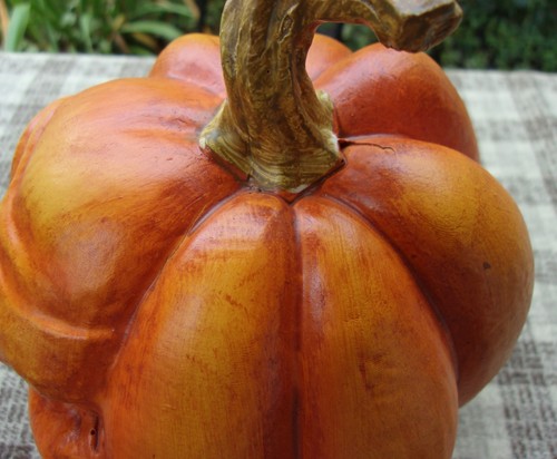 Harz Halloween gruselig/mürrisch Kürbis Jack-O’-Laterne ~ 6" groß - Bild 5 von 9