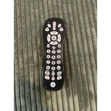 GE Universal Remote Control Black TV DVD CBL AUX Setup Input TV Video Device
