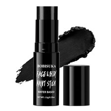 Black Face Paint Stick, Highly Pigmented Full Coverage Washable Cream Face Bod