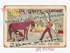 1880s Dr Gray s Lotion Horse Remedy Poster Ti...