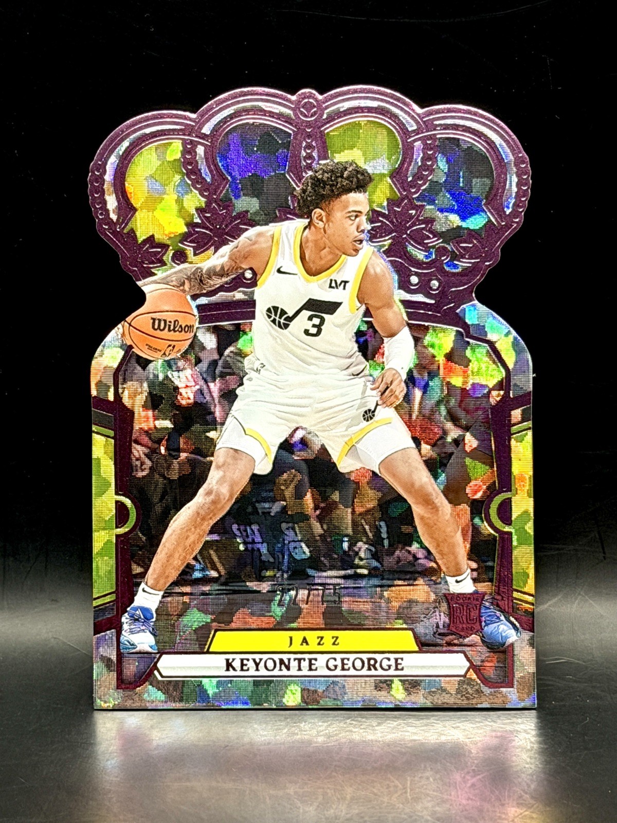 2023-24 Panini Crown Royale Pink Crystal # /75 Keyonte George #92 Rookie RC