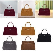 Borsa in pelle scamosciata per donna borsetta casual grande capacità di