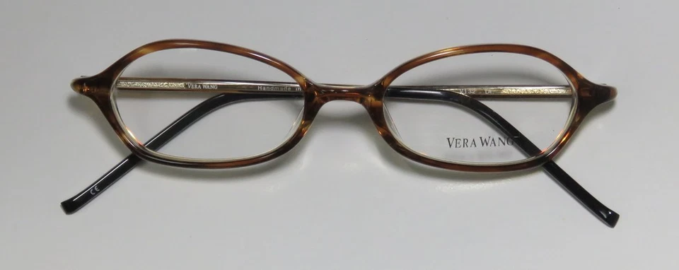 NUEVO MARCO DE GAFAS VERA WANG V132 PLÁSTICO BORDE COMPLETO MARRÓN JAPÓN OJO DE GATO 46-17-136 Foto 2 de 4