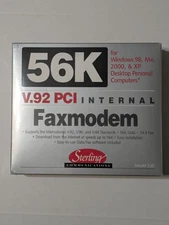 Sterling Communications 56K V.92 PCI Internal Fax Modem Windows SEALED/NEW