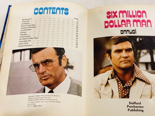Vintage Collector Annual Book The Six 6 Million Dollar Man 1978 Good Condition - Picture 5 of 9