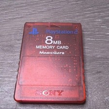 Sony PlayStation 2 PS2 Memory Card 8MB MagicGate Crimson Red SCPH-10020 OEM