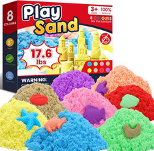 17.6lbs Play SandMixed Packaging of 8-Color Sensory SandSuitable for Children