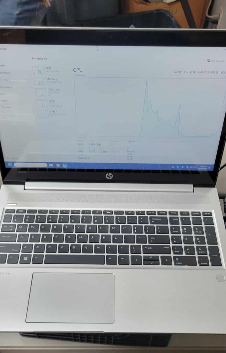 HP ProBook 450 G6 Laptop i5-8265U 1.6GHz 8GB NO SSD No OS Powers