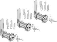 3 Pcs Cabinet Locks with Keys, 1-1/2'' Cam Lock Keyed Alike Fit 1-3/8'' MaxPanel