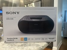 Sony CFD-S70 Portable CD Cassette Tape AM FM Radio Boombox Player Black New NIB