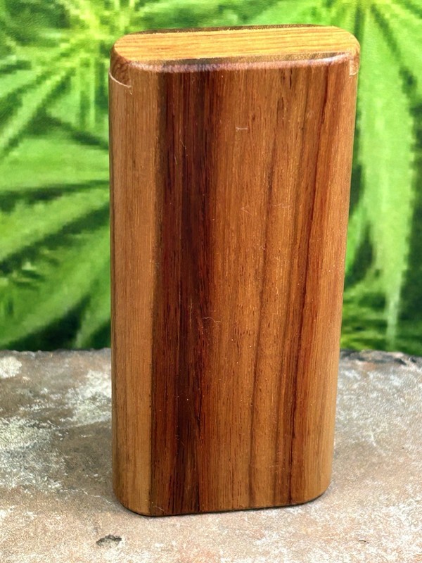 Exotic Wood Stashbox/ Dugout- Figured Canary / Poker, Bat & Extra Spring - USA