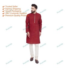 Mens Kurta Kurta New Fancy Kurta Mens Traditional Kurta Color Red