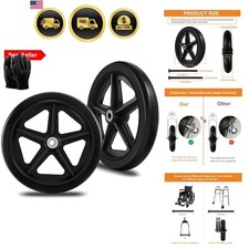 2Pcs 8 Inch Replacement Wheelchair Wheels for Walkers - Environmentally Frien...