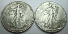 1942 D & 1945 P * 2 SILVER WALKING LIBERTY HALF DOLLARS * As Seen FREE SHIP