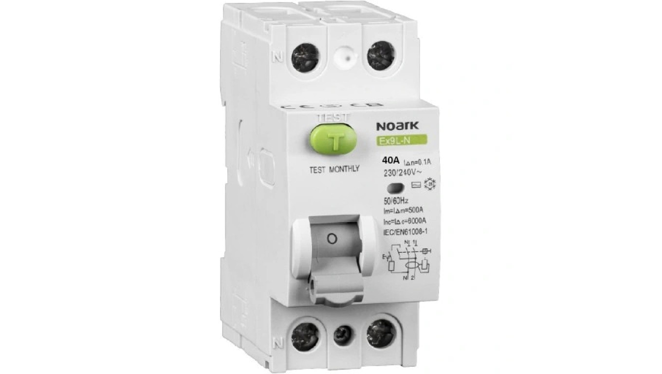 2P 40A 30mA Differential Current Switch Type A 6kA Ex9L-N 108350