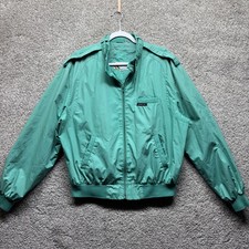 Vintage Members Only by Europe Craft Teal 80s Bomber Jacket Cafe Racer Mens 44