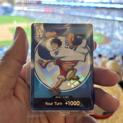 One Piece Night Los Angeles Dodgers Monkey D. Luffy Promo Card Game Sealed✨✨